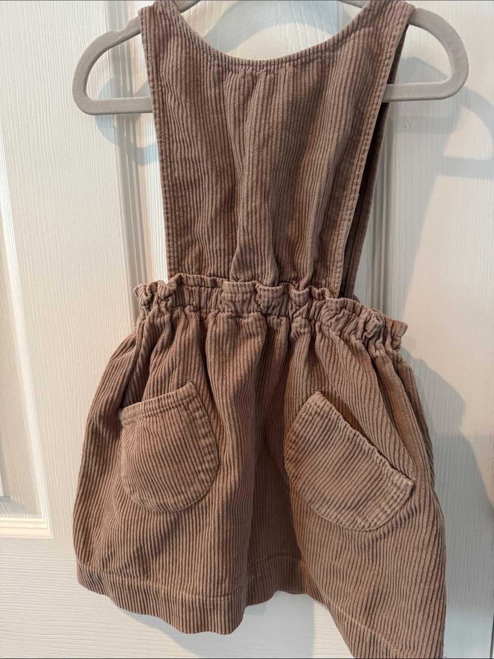 Zara Kids Corduroy Pinafore Dress - Brown